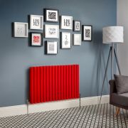 Revive - Red Horizontal Double-Panel Designer Radiator - All Sizes