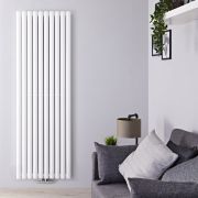 Revive Caldae - White Vertical Double-Panel Designer Radiator - 70" x 23.25"