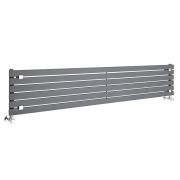 Sloane - Anthracite Horizontal Single Flat-Panel Designer Radiator - 14" x 70"