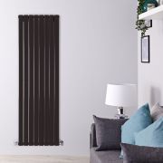 Delta - Black Vertical Double Slim-Panel Designer Radiator - 70" x 22"