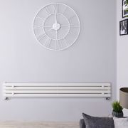 Revive - White Horizontal Single-Panel Designer Radiator - 9.25" x 70"