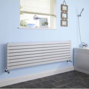 Sloane - White Horizontal Double Flat-Panel Designer Radiator - 18.5" x 70"