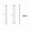 Revive Air - Anthracite Aluminum Vertical Double-Panel Designer Radiator - 70.75" x 9"