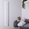 Revive Air - White Aluminum Vertical Double-Panel Designer Radiator - 70.75" x 9"