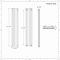 Revive Air - Anthracite Aluminum Vertical Double-Panel Designer Radiator - 70.75" x 13.75"