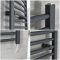 Artle Electric - Anthracite Curved Plug-In Towel Warmer - 31” x 20”