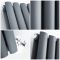 Revive - Anthracite Vertical Double-Panel Designer Radiator - 63" x 23.25"