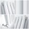 Revive - White Vertical Double-Panel Designer Radiator - 63" x 14"