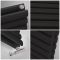 Revive - Black Horizontal Double-Panel Designer Radiator - 25" x 55.75"