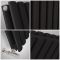 Revive - Black Vertical Double-Panel Designer Radiator - 63" x 14"