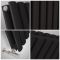 Revive - Black Vertical Double-Panel Designer Radiator - 63" x 23.25"