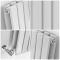 Sloane - Light Gray Double Flat Panel Horizontal Designer Radiator - 25" x 39.5"