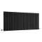Revive - Black Horizontal Double-Panel Designer Radiator - 25" x 55.75"