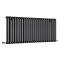 Revive - Black Horizontal Single-Panel Designer Radiator - 25" x 55.75"