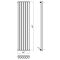 Savy - Silver Vertical Single-Panel Designer Radiator - 63" x 14"