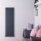 Sloane - Anthracite Vertical Double Flat-Panel Designer Radiator - 63" x 18.5"