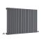 Sloane - Anthracite Horizontal Single Flat-Panel Designer Radiator - 25" x 39.25"