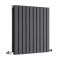 Sloane - Anthracite Horizontal Double Flat-Panel Designer Radiator - 25" x 23.5"