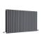 Sloane - Anthracite Horizontal Double Flat-Panel Designer Radiator - 25" x 47.25"