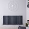 Revive - Anthracite Horizontal Double-Panel Designer Radiator - 25" x 55.75"