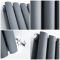 Revive - Anthracite Vertical Double-Panel Designer Radiator - 63" x 23.25"