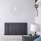 Delta - Anthracite Horizontal Double Slim-Panel Designer Radiator - 25" x 46.75"