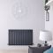 Delta - Anthracite Horizontal Single Slim-Panel Designer Radiator - 25" x 38.5"
