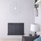 Delta - Anthracite Horizontal Single Slim-Panel Designer Radiator - 25" x 33"