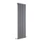 Delta - Anthracite Vertical Single Slim-Panel Designer Radiator - 63" x 22"