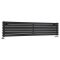 Revive - Black Horizontal Double-Panel Designer Radiator - 14" x 63"