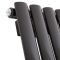 Revive - Black Vertical Single-Panel Designer Radiator - 63" x 9.25"