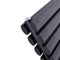 Revive - Black Horizontal Double-Panel Designer Radiator - 9.25" x 63"