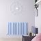 Sloane - Baby Blue Double Flat Panel Horizontal Designer Radiator - 25" x 39.5"