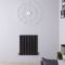 Revive - Black Horizontal Double-Panel Designer Radiator - 25" x 23.25"