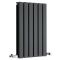 Delta - Black Horizontal Double Slim-Panel Designer Radiator - 25" x 16.5"