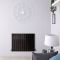 Delta - Black Horizontal Double Slim-Panel Designer Radiator - 25" x 33"