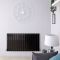 Delta - Black Horizontal Double Slim-Panel Designer Radiator - 25" x 46.75"