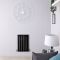 Delta - Black Horizontal Single Slim-Panel Designer Radiator - 25" x 16.5"