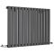 Delta - Black Horizontal Single Slim-Panel Designer Radiator - 25" x 38.5"