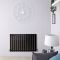 Delta - Black Horizontal Single Slim-Panel Designer Radiator - 25" x 38.5"