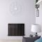 Delta - Black Horizontal Single Slim-Panel Designer Radiator - 25" x 33"