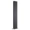 Delta - Black Vertical Double Slim-Panel Designer Radiator - 63" x 11"