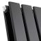 Delta - Black Vertical Double Slim-Panel Designer Radiator - 63" x 11"