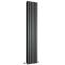Delta - Black Vertical Double Slim-Panel Designer Radiator - 63" x 13.75"