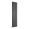 Delta - Black Vertical Double Slim-Panel Designer Radiator - 63" x 16.5"