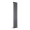 Delta - Black Vertical Single Slim-Panel Designer Radiator - 63" x 13.75"