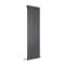 Delta - Black Vertical Single Slim-Panel Designer Radiator - 63" x 22"