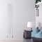Delta - Chrome Vertical Single Slim-Panel Designer Radiator - 63" x 8.75"