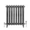 Charlotte - Ornate Cast Iron Radiator - 30.24" Tall - Pewter - Multiple Sizes Available