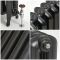 Erté - Oval Column Cast Iron Radiator - 22.05" Tall - Slate Black - Multiple Sizes Available